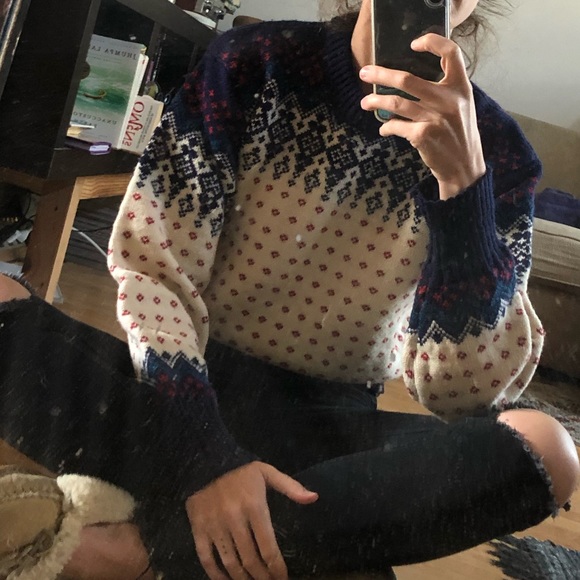 Vintage Wool Fairisle Knit Crewneck Sweater - Picture 7 of 8